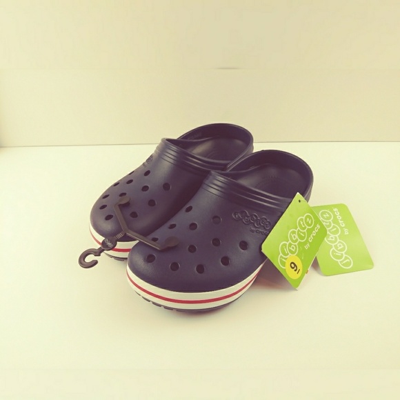 CROCS Other - Jibbitz by Crocs Clog Navy Blue/Red Mens Sz 9